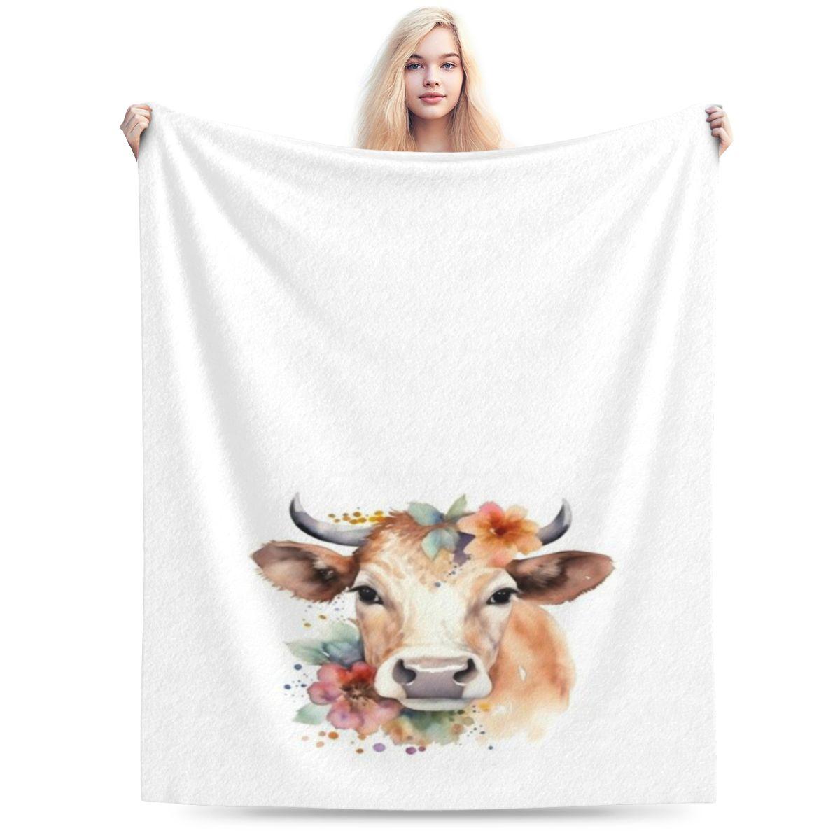 Cute Cow Custom Warm Gift An UltraSoft Micro Fleece Blanket 75x100cm 30x40in