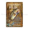 Fisherman S Rules Metal Sign Create Customized Cinema Party Create Tin Sign Poster