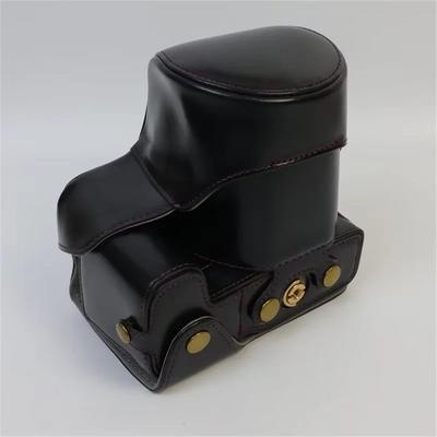 Luxury Version PU Leather Camera Bag Case For Canon EOS R8 EOSR8 24-50mm Lens Battery Open Full Body Cover With Strap