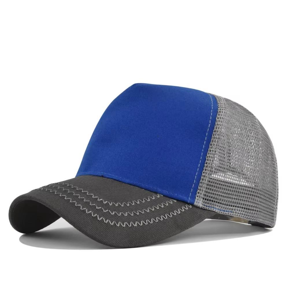 Fashion 5 Panels Baseball Cap Solid Color Mesh Cap Breathable Sun Hats