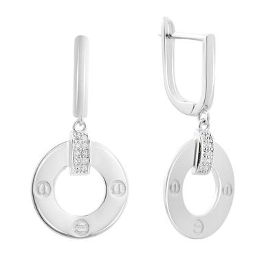 Silver Earrings with Cubic Zirkonia (2157151)