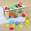 Montessori Color Shape Sorting Box Wooden Toys Color Shape Cognition Preschool Early Learning Educational Toys Gifts for Kids