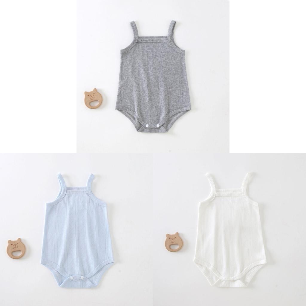 Baby Sleeveless Bodysuit With Breathable Cotton Fabric For Newborns Summer Infant Clothing