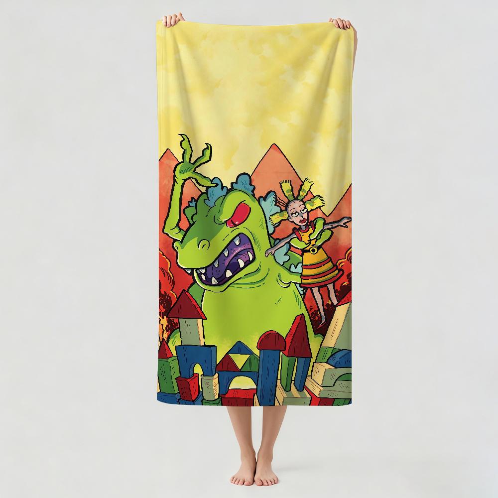 Funny cartoon R-rugrat Towel Drying Bath Towel Applicable To Light Swimming Camping Yoga Beach Out