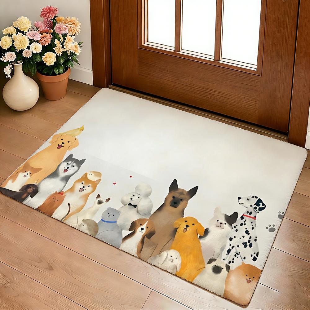 Dachshund puppy Floor Mat Cozy Flannel Soft Thick Non-Slip Mat for Living Room Bedroom Kitchen Decor Rugs