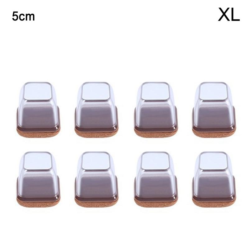 8pcs Chair Leg Covers Silicone Felt Bottom Anti-slip Table Legs Mats Elastic Soft Furniture Foot Protector Pads Floor Protection