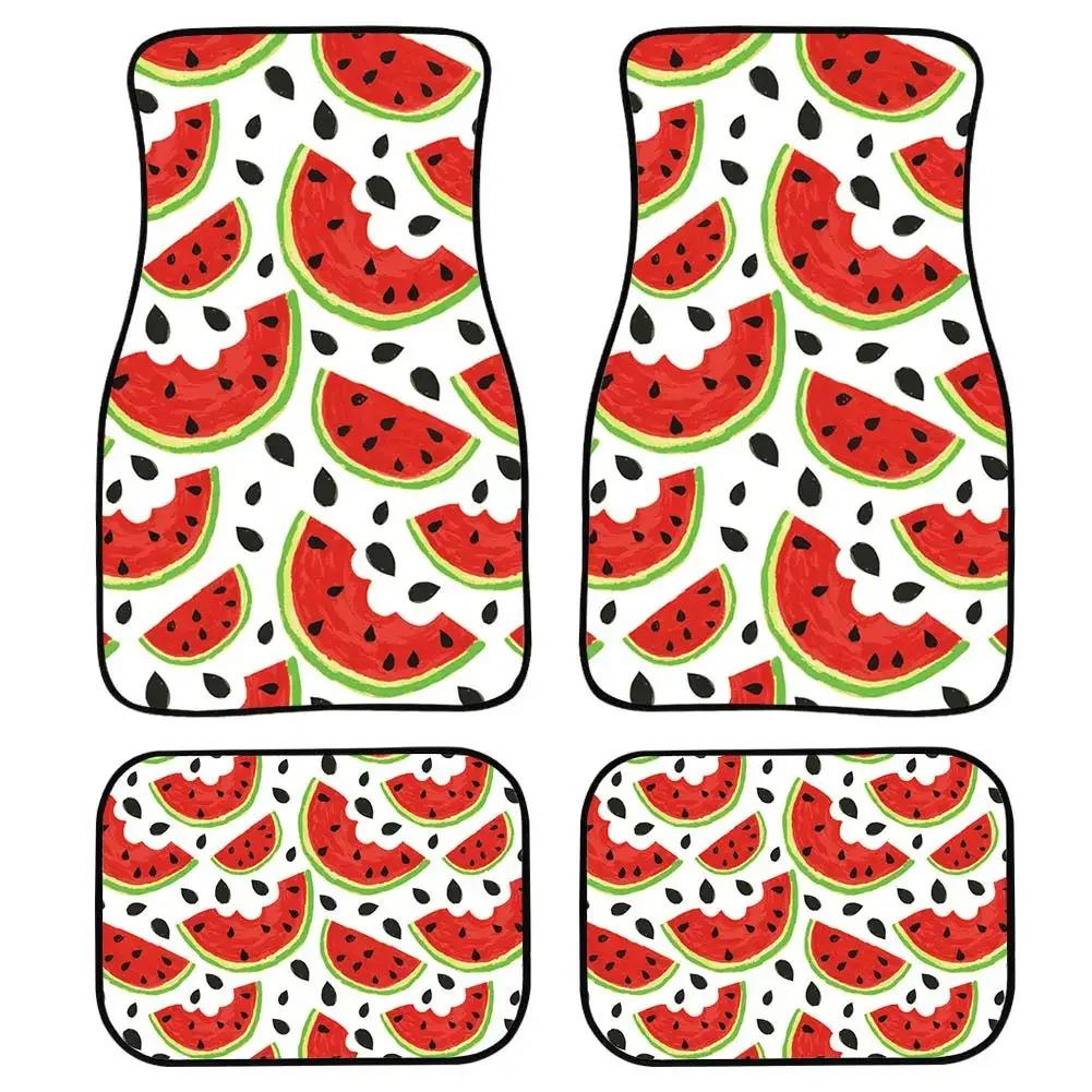 Pink Donuts Heavy Duty Rubber Floor Mats Set 4 PCS Car SUV Truck & Van-All Weather Protection Rugs