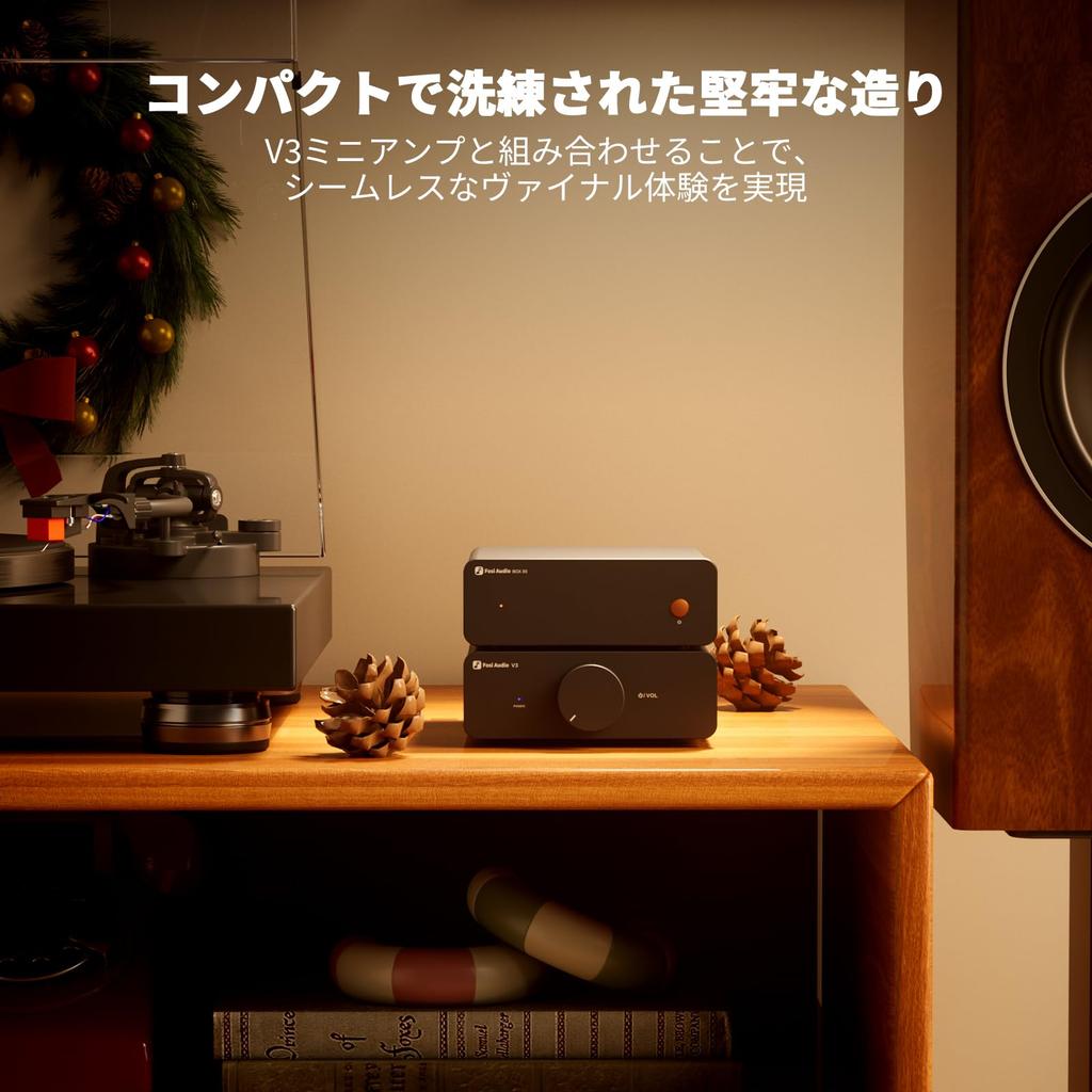 Fosi Audio BOX X5 Preamplifier for Home Audio MM MC Cartridge for Adjustable Gain with RCA Connectors Turntables, Preamplifier, & Compatible,