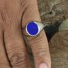 Natural Lapis Lazuli Ring, Mens Signet Ring,  925 Sterling Silver Ring, Anniversary Rings for Men, Wedding Men's Ring, Pinky Ring, Band Ring