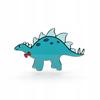 Pinets Dinosaur Pin With Bow Turquoise