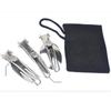3PCS Set Knife Fork Spoon Camping Cutlery Set Stainless Steel Portable Folding Tableware Set