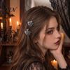 Spooky Hair Clips for Women Halloween Skeleton Hand Claw Clip Women, Mini Gothic Clip, Acrylic Styling Tools Accessory with Sequins Thick and