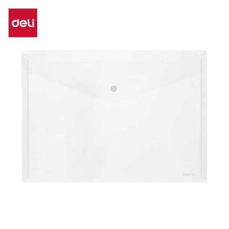 Deli A4 Transparent Snap File Folders, 50-Pack