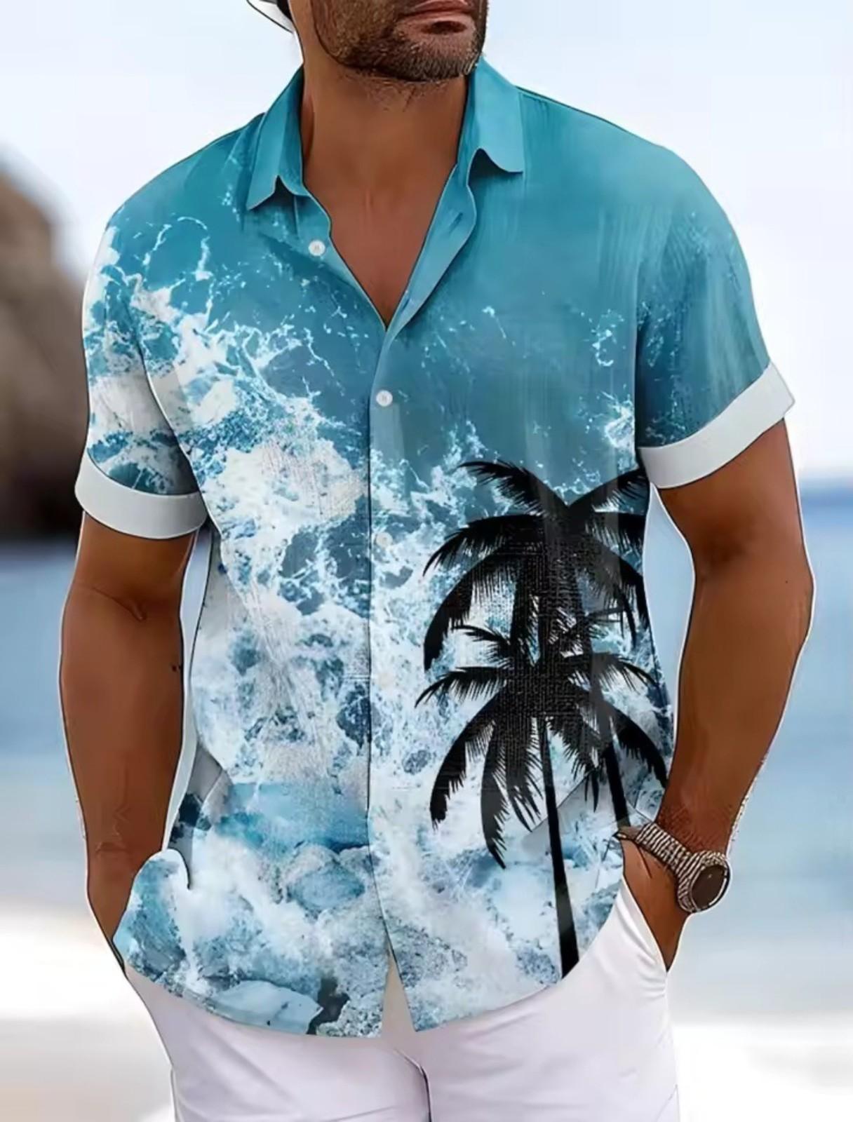 

Men s Summer Shirts Hawaiian Short Sleeve Shirts XL