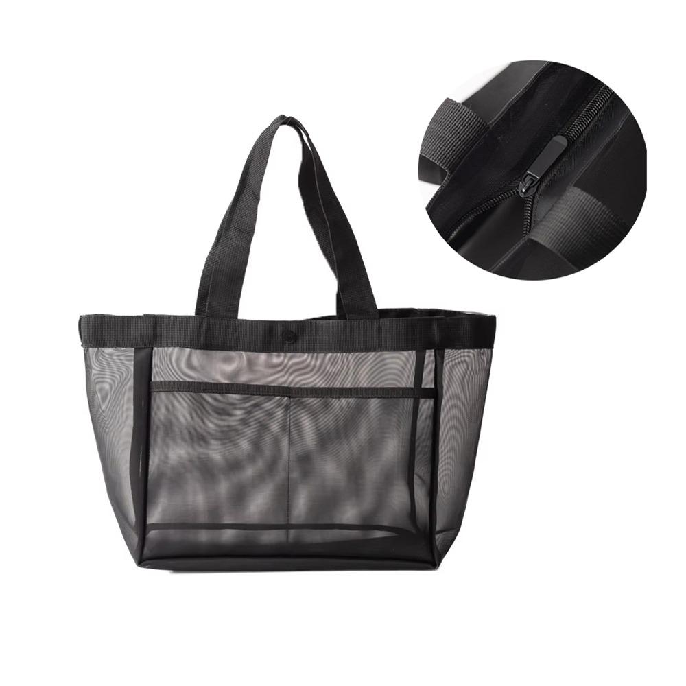 Breathable Travel Net Handbag Transparent Nylon Bathing Wash Pouch Mesh Clothing Pocket  Grocery