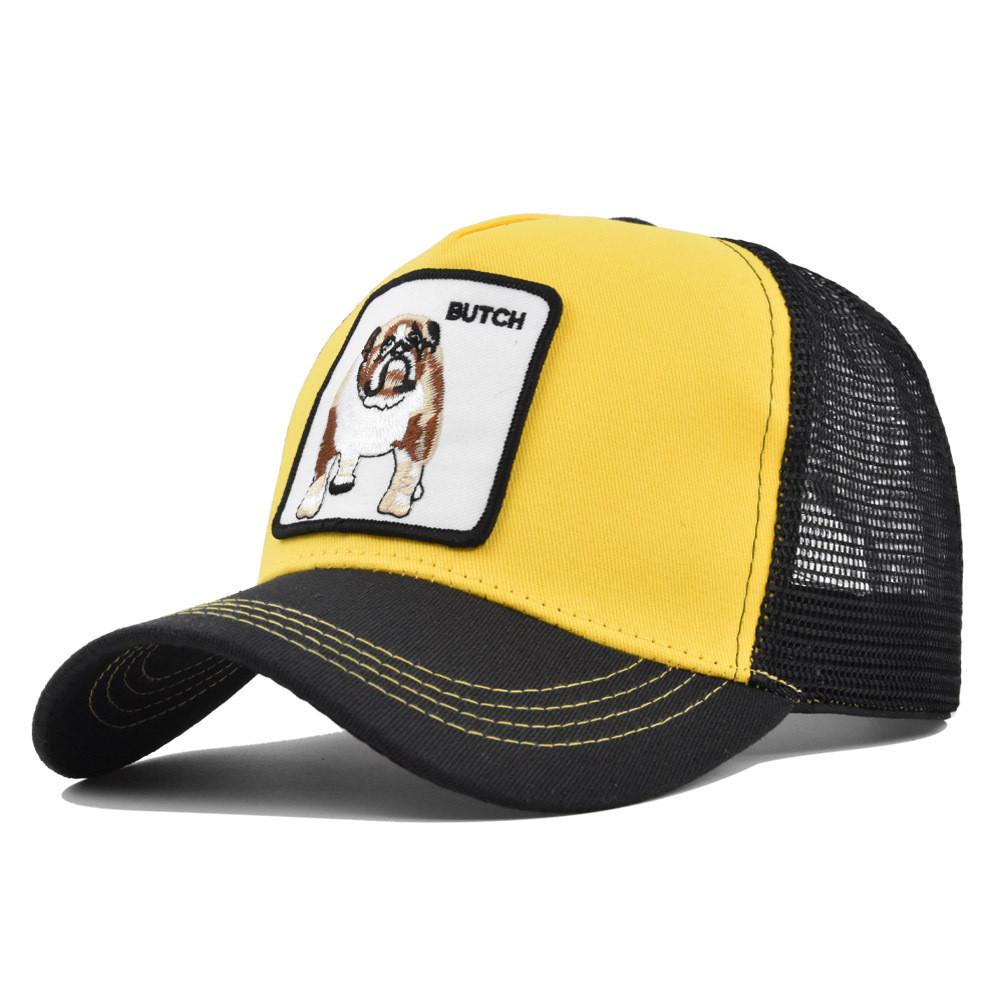 Cap Tongue Duck Animal Patch Bulldog Embroidered Baseball Cap Curved Brim Hat