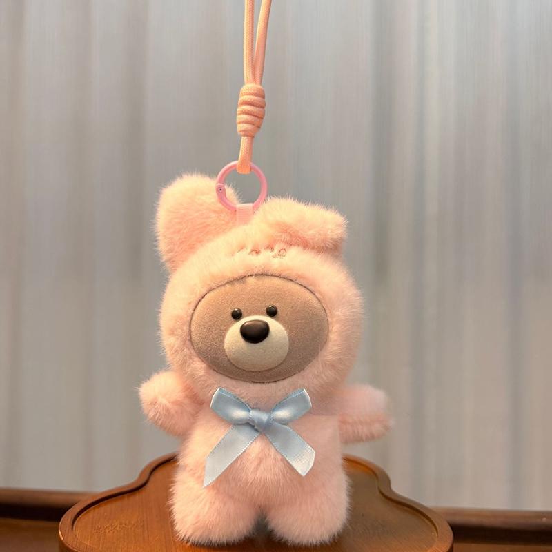 Cute Plush Cross-Dressing Small Bear Doll Toy Pendant Backapck Hangings Decoration Gifts