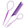 3/4Pieces Pink Hair Styling Set Rubber Band Cutter Mouse Tail Comb Hair Styling Tools Hair Braid Accessories Ponytail Maker Kits