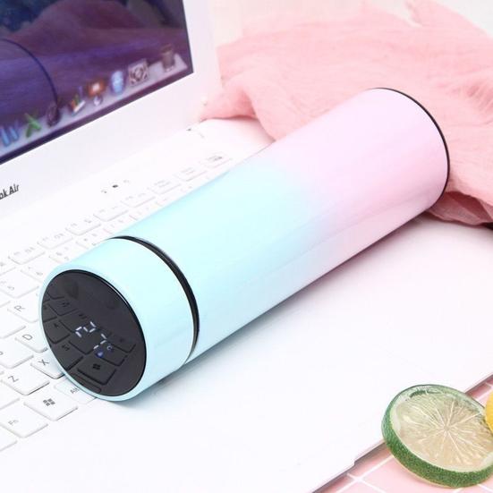 500ML Vacuum Flask LED Temperature Display Keep Warm/Cold Stainless Steel Gradient Smart Insulated Water Bottle for School