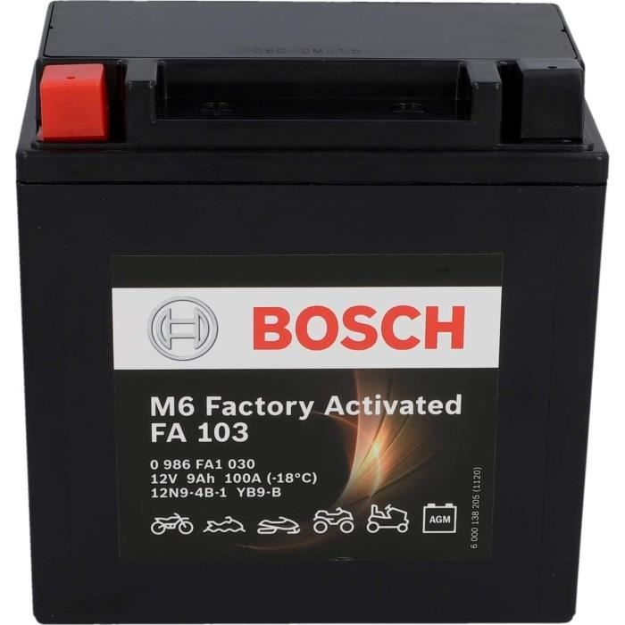 Bosch FA103 - Batterie moto AGM - 12V 100A 9Ah