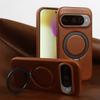 Waxed Leather Case for Google Pixel 10 Pro Pixel 9 XL Pixel 8A Pixel 7 Business Vintage Slim Fit Magnetic Kickstand Shockproof Protective Cover