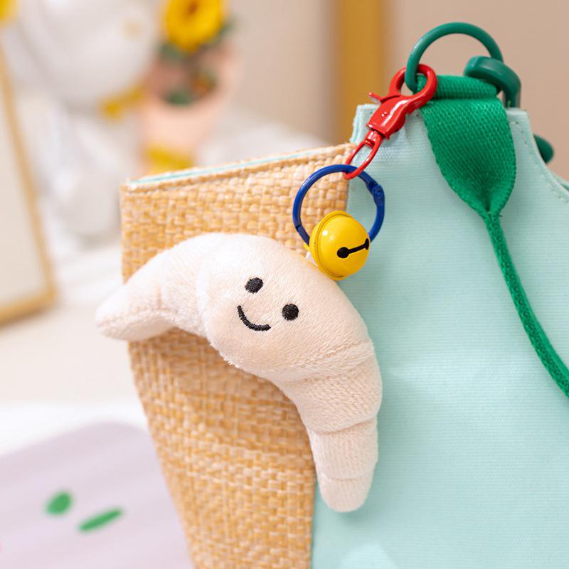 Adorable Baguette Croissant Pretzel Pendant Plush Doll