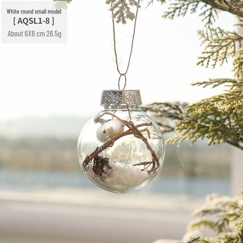 Hong Kong Heng 6cm Transparent Red Fruit Christmas Tree Ornament