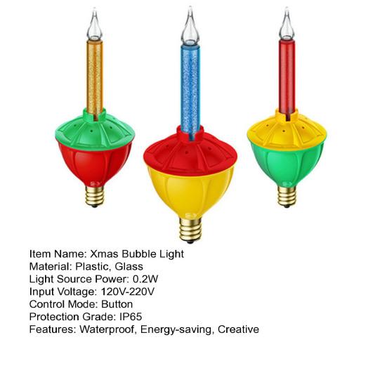 3 szt. Świąteczne lampki bąbelkowe IP65 Wodoodporne, energooszczędne, niskie zużycie energii Wewnętrzne lampy wiszące Xmas