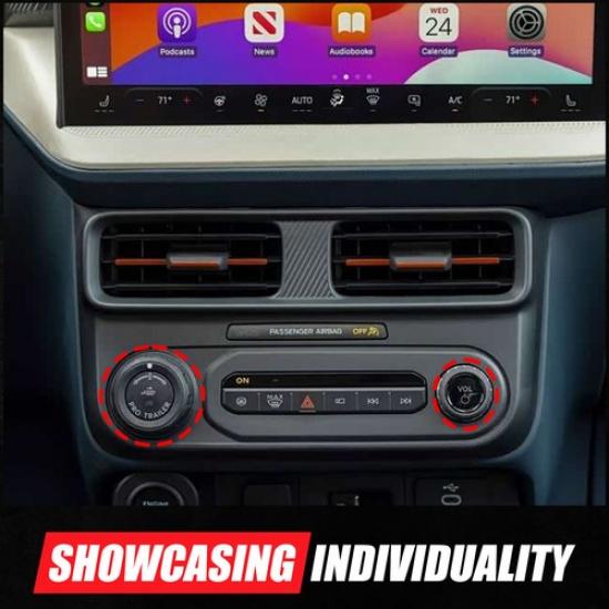 Blue Center Console Knob Ring Push Start Button Trim For Ford Maverick 2025