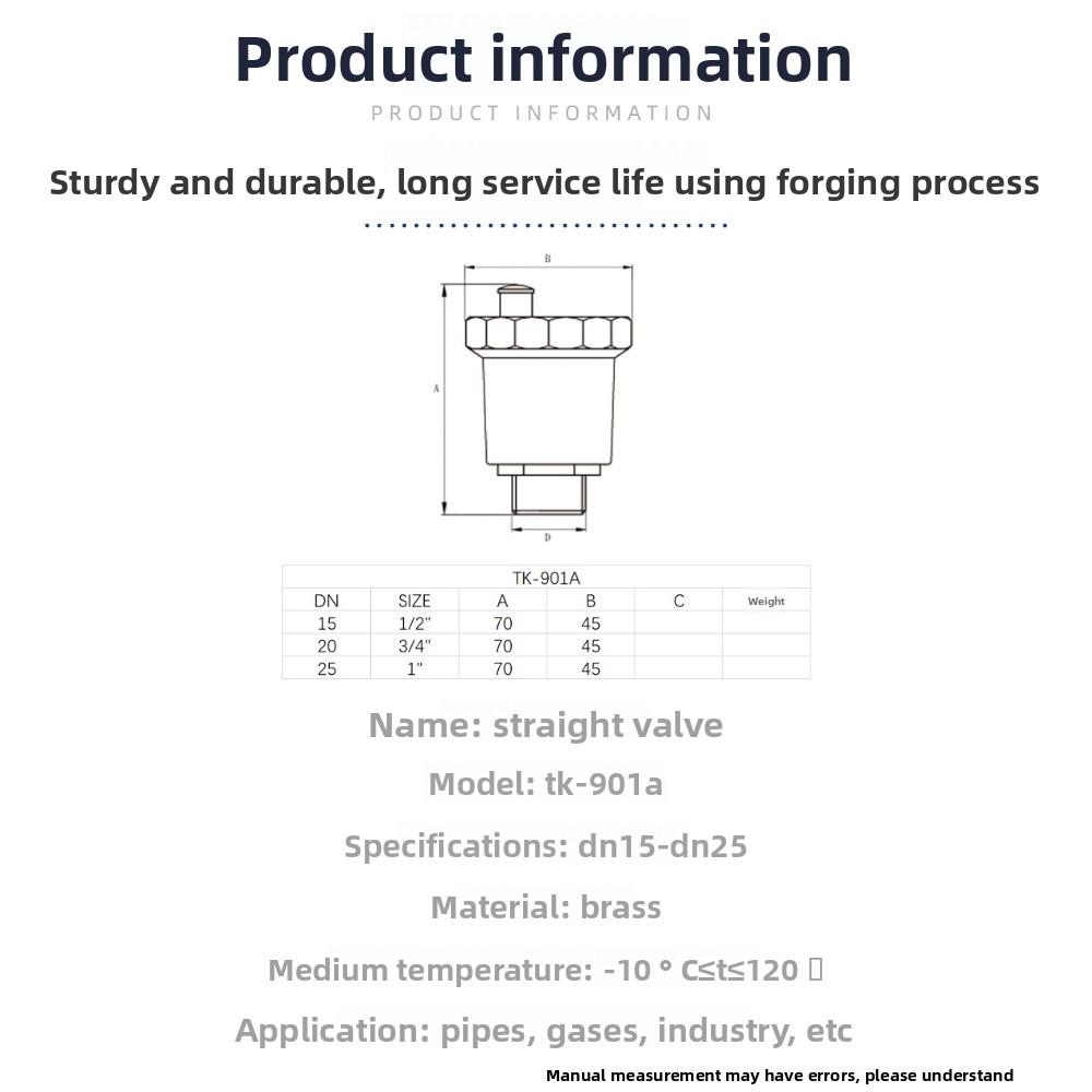 Brass Automatic Float Valve Kit 1/2"G Air Bleeder Release Vent Valve & 1/2"G Female Connector Adapter