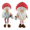 Mushroom Hat Gnomes Doll Christmas Figurine Plush Table Decoration for Holiday Gifting Polyester Ornament for Tabletop