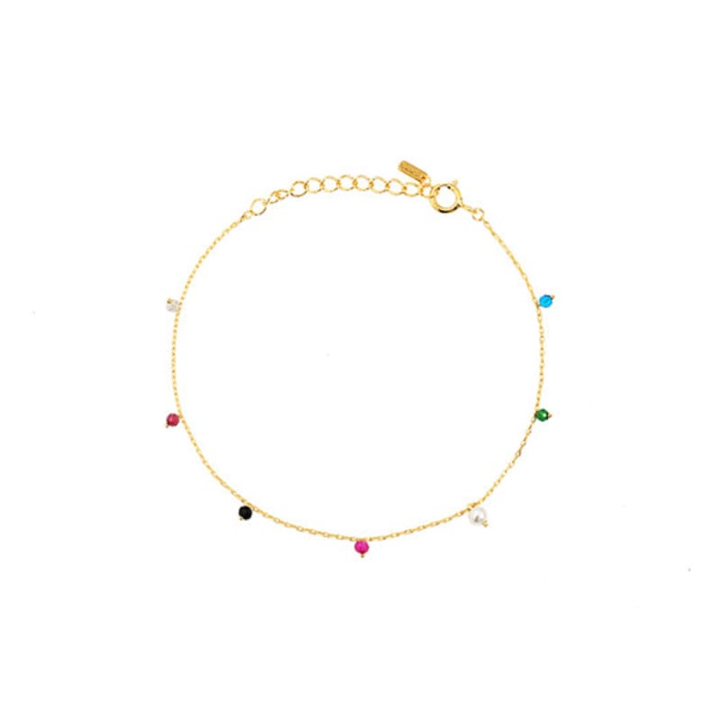Rough City [Silver925] Rainbow Drop Bracelet