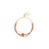 TORY BURCH Tang Liboqi Metal Double T LOGO Leather Strap Bracelet Orange Women's Model 61683-700-orange