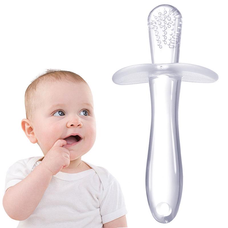 1PC Baby Silicone Teether Infant Grind Chewable Training Tooth Tools
