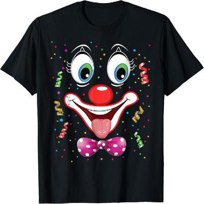 Carnival Clown Face Circus Costume Kids Men Women Carnivals T-Shirt(1)