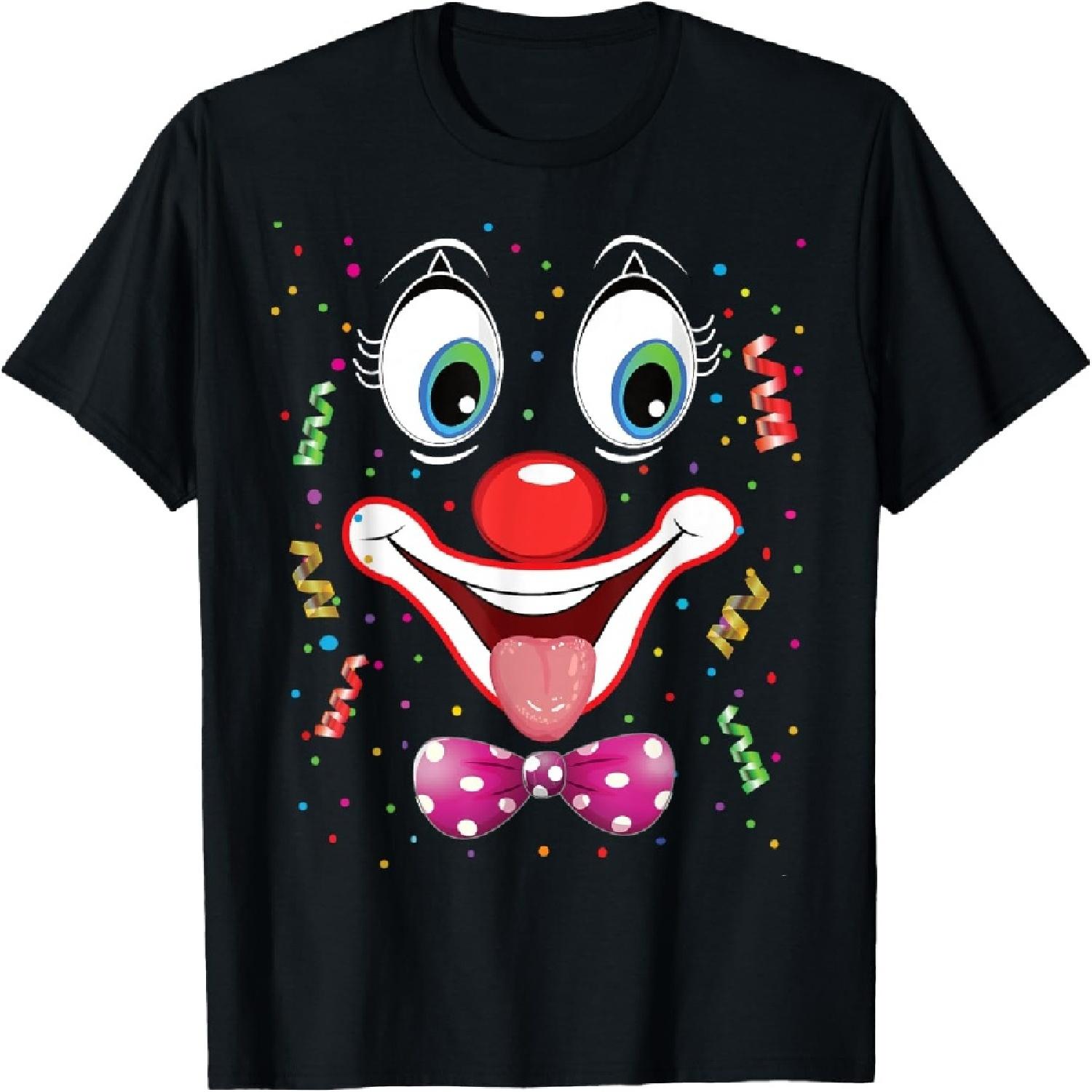 

Carnival Clown Face Circus Costume Kids Men Women Carnivals T-Shirt(1) XXXXXL різнокольоровий