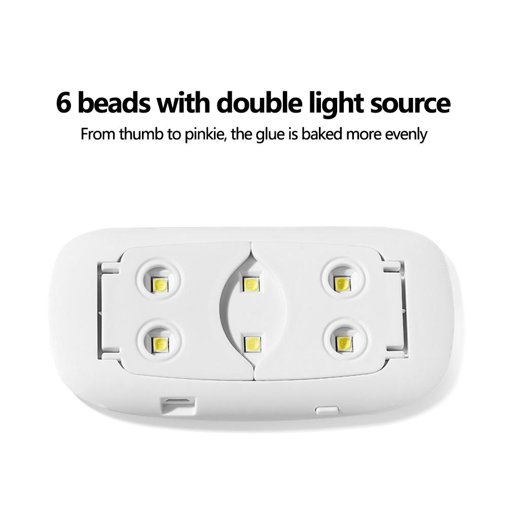 Foldable Nail Lamp Quick Dry Nails 6w Uv Led For Nails Machine Gel Nail Polish Dryer Lamp Manicure Tool Professional Equipme