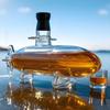 Submarine Whiskey Decanter Red Wine Whiskey Liquor Glass Bottle Submarine Shape Whiskey Decanter Bottles for Party Bar
