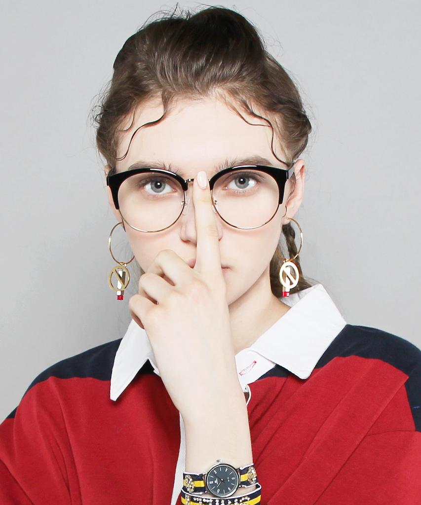 De La Lune No Smoking Ring Earrings [Dl17Sser01Gdf]