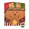 Christmas Chair Cover Cartoon Santa Claus/Snowman/Reindeer Chair Slipcover Holiday Stool Seat Cover for Dining Room Decoration