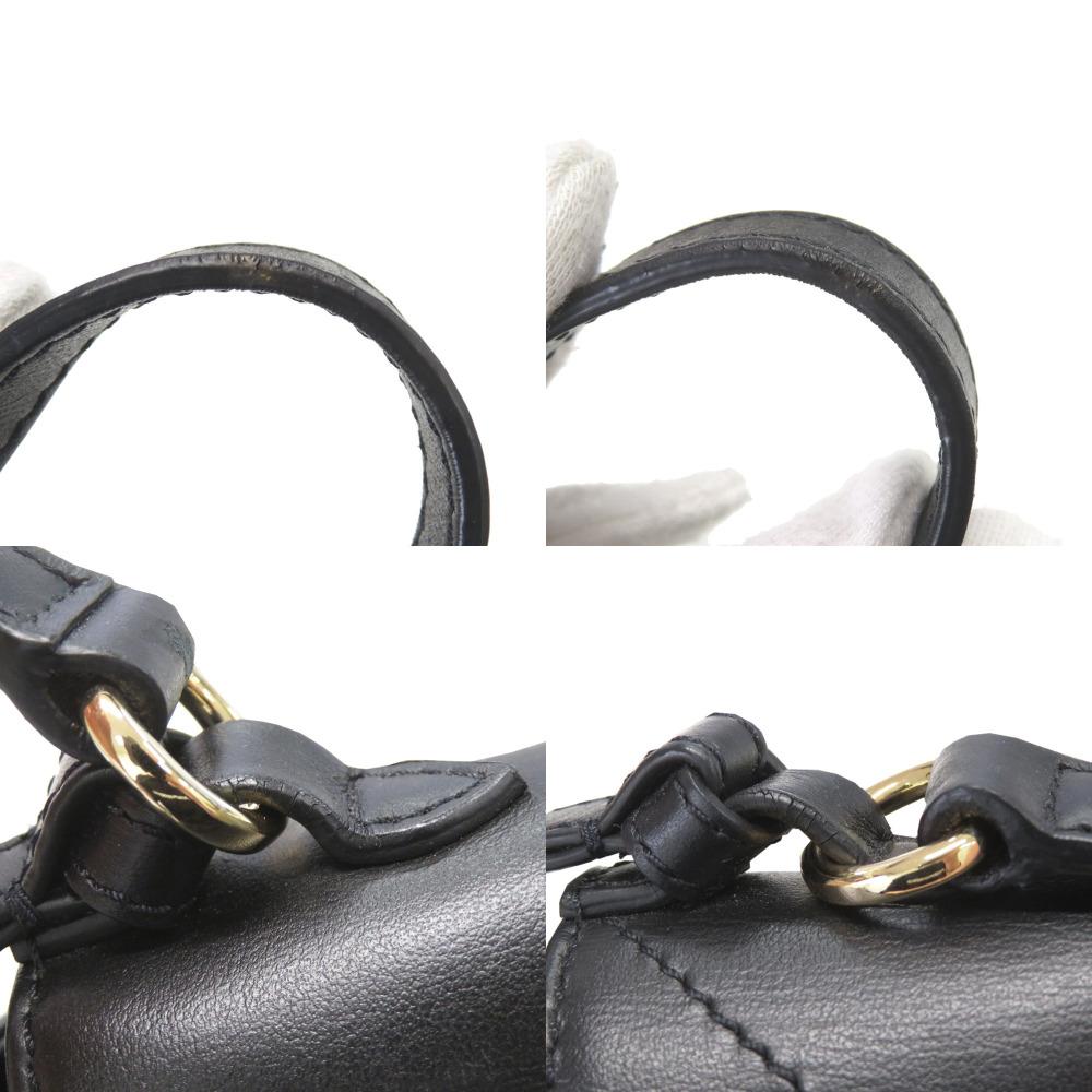 Used AUTHENTIC GIVENCHY 2WAY Eden Mini Shoulder Bag Black Leather