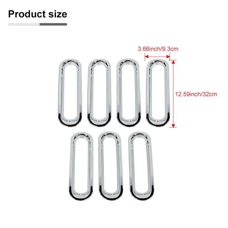 ABS Car Front Grille Decoration Ring Cover Stickers For Jeep Wrangler JK 2007-2017 Car Exterior Accessories