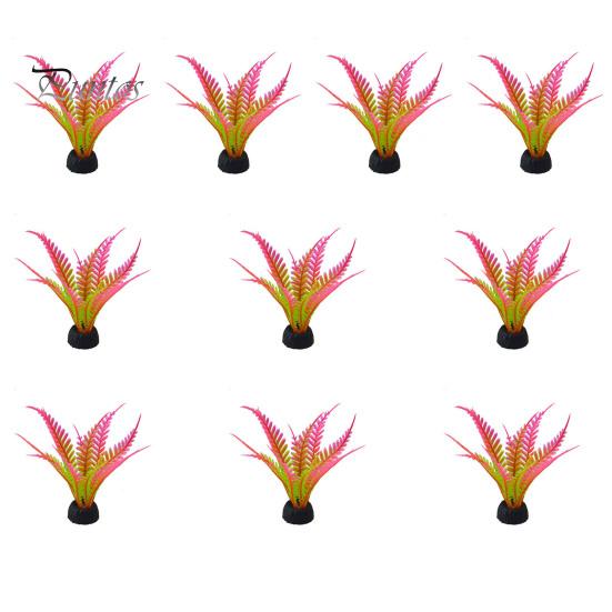 

10 шт. аксессуар для аквариума пластиковая гидропонная трава имитация растений аквариумные украшения рептилии террариум искусственные водоросли для домашнего офиса B