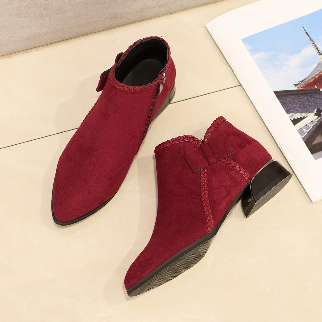Fashion Single Shoes 2025 New Autumn and Winter Women's Shoes Pointed Toe Short Pole Boots Autumn Flat 35-43