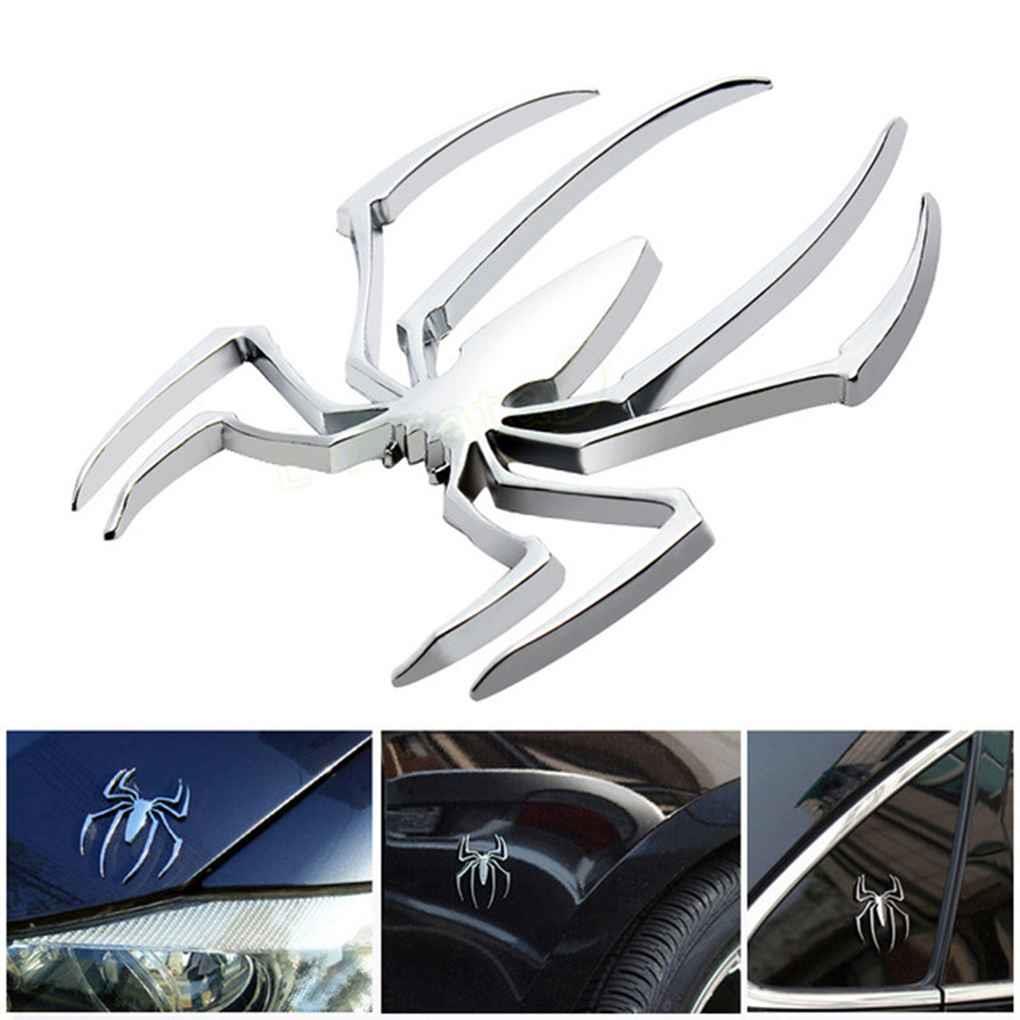 Autocolante Auto Metal 3D Păianjen Logo Auto Auriu/Argintiu Accesorii Styling Auto Autocolant Metalic Insignă Emblema Păianjen Cromat
