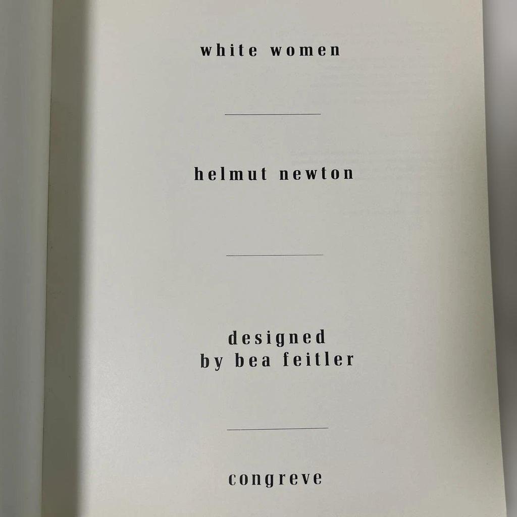 [USED] Photobook White Women Helmut Newton Books