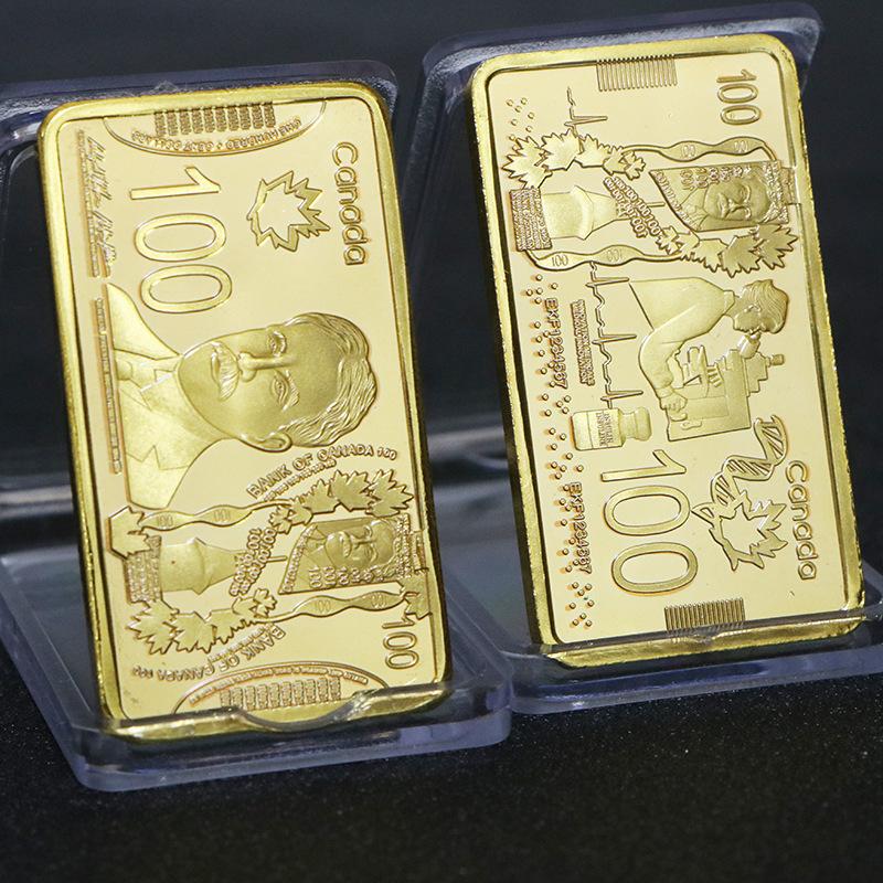 European USA Euro Gold Bar Fine Gold Commemorative Bullion Bar Collection