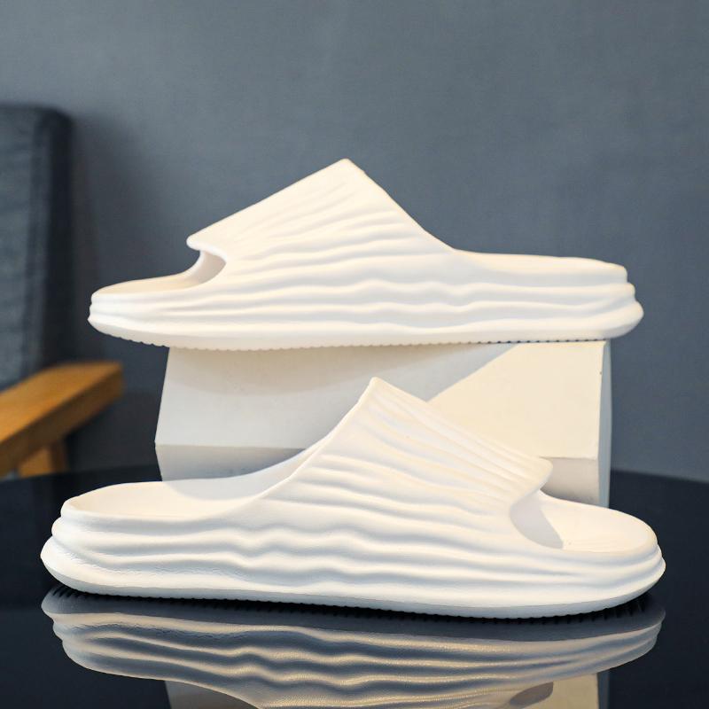 Men's Super Soft Eva Thick Platform Slides, Minimalist And Comfortable Indoor Bathroom Non-Slip Slippers, Men's Slippers