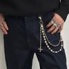 Europäische und Amerikanische Perlen Hosenketten Zubehör Herren Hip-Hop Nische High-End Kreuz Anhänger Taillenkette Jeans Zubehör