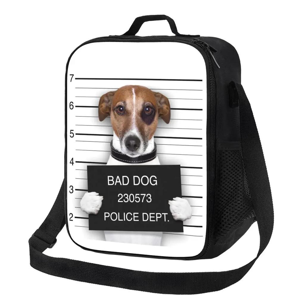 Jack Russell Terrier Dog With Pencil Portable Lunch Box Leakproof Animal Thermal Cooler Food Insulated Lunch Bag School Student